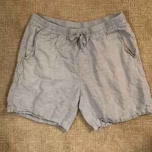 Panama Jack Men’s Linen Cotton Blend Light Blue Shorts Size M EUC